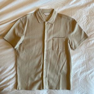 Club Monaco Cotton full button polo - tan